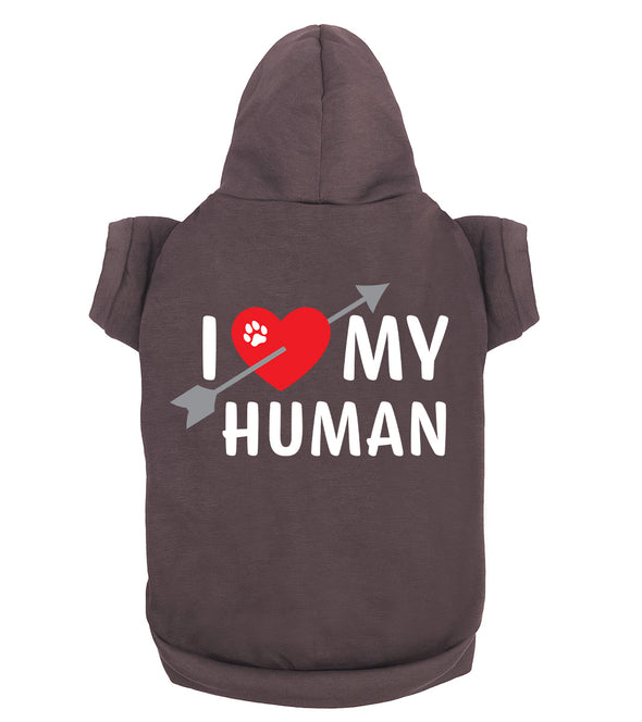 Apparelyn Cute I Heart My Dog I Heart My Human Matching Pet and Owner Hoodie
