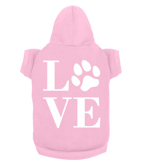Cute Love Paw Print Fashion Graphic Icon For Animal Lovers Dog or Cat Pet Hoodie