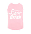 I'm a Lover Not a Biter Funny Saying Pun Novelty Graphic - Dog Pet Shirt