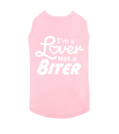 I'm a Lover Not a Biter Funny Saying Pun Novelty Graphic - Dog Pet Shirt