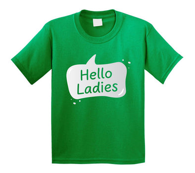 Funny Saying Hello Ladies Speech Bubble Graphic - Kids/Toddler T-Shirt