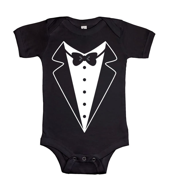 Cute First Formal Wedding Event Tuxedo Little Gentleman Graphic - Baby Onesie