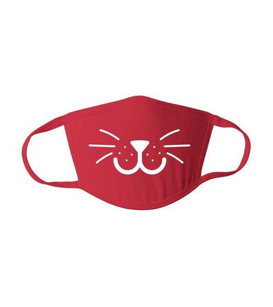 Cute Simple Whiskers Neko Cat - Reusable Adult Face Mask