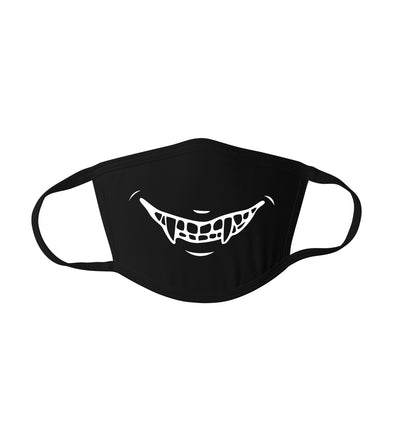 Horror Fangs Scary Vampire Monster Graphic - Reusable Adult Face Mask