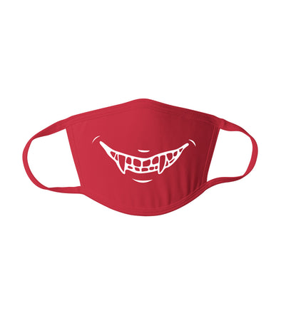 Horror Fangs Scary Vampire Monster Graphic - Reusable Adult Face Mask