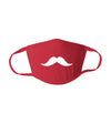 Cute Simple Curly Mustache Graphic - Reusable Adult Face Mask