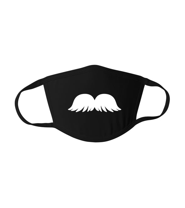 Cute Simple Comb Bushy Mustache Graphic - Reusable Adult Face Mask