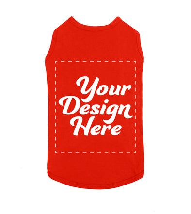 Design Your Own Print Text or Image Dog Shirt - 100% Ringspun Cotton