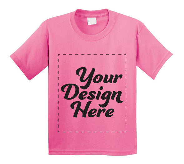 Design Your Own Print Text or Image Kids/Toddler T-Shirt - 100% Ringspun Cotton