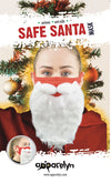 Face Mask Funny Bearded Holiday Santa Costume for Adults for Christmas 2021