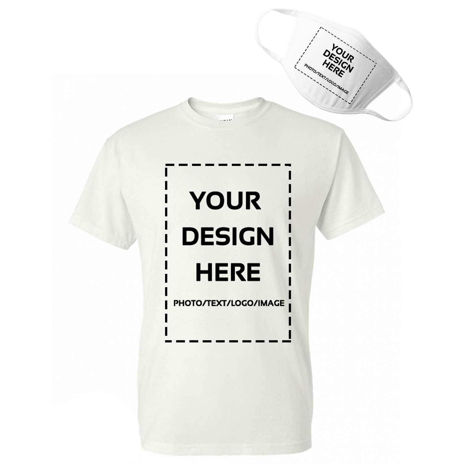 Buy Online Design Your Own Print Text or Image T Shirt Face Mask