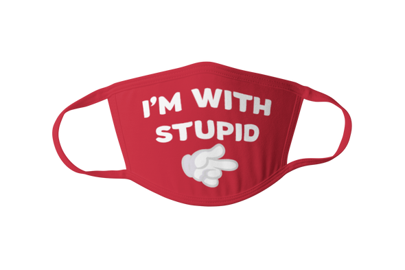I'm With Stupid / I'm Stupid Couples Face Mask