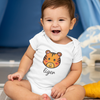Cute Little Tiger Cub Face Rain Forest Animal Graphic - Baby Onesie